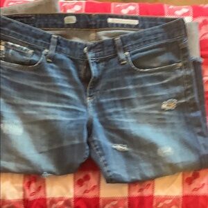 AG Adriano Goldschmied Blue Cropped Jeans